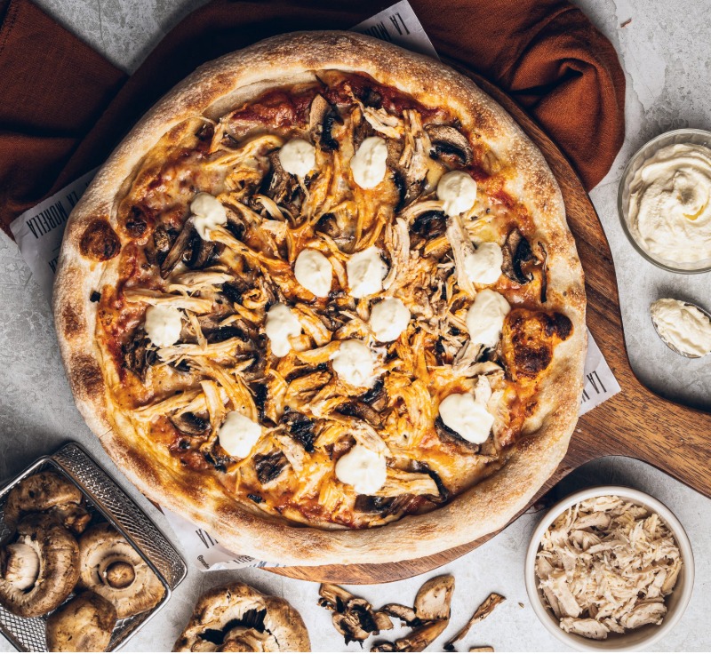 Pizza Pollo Portobello